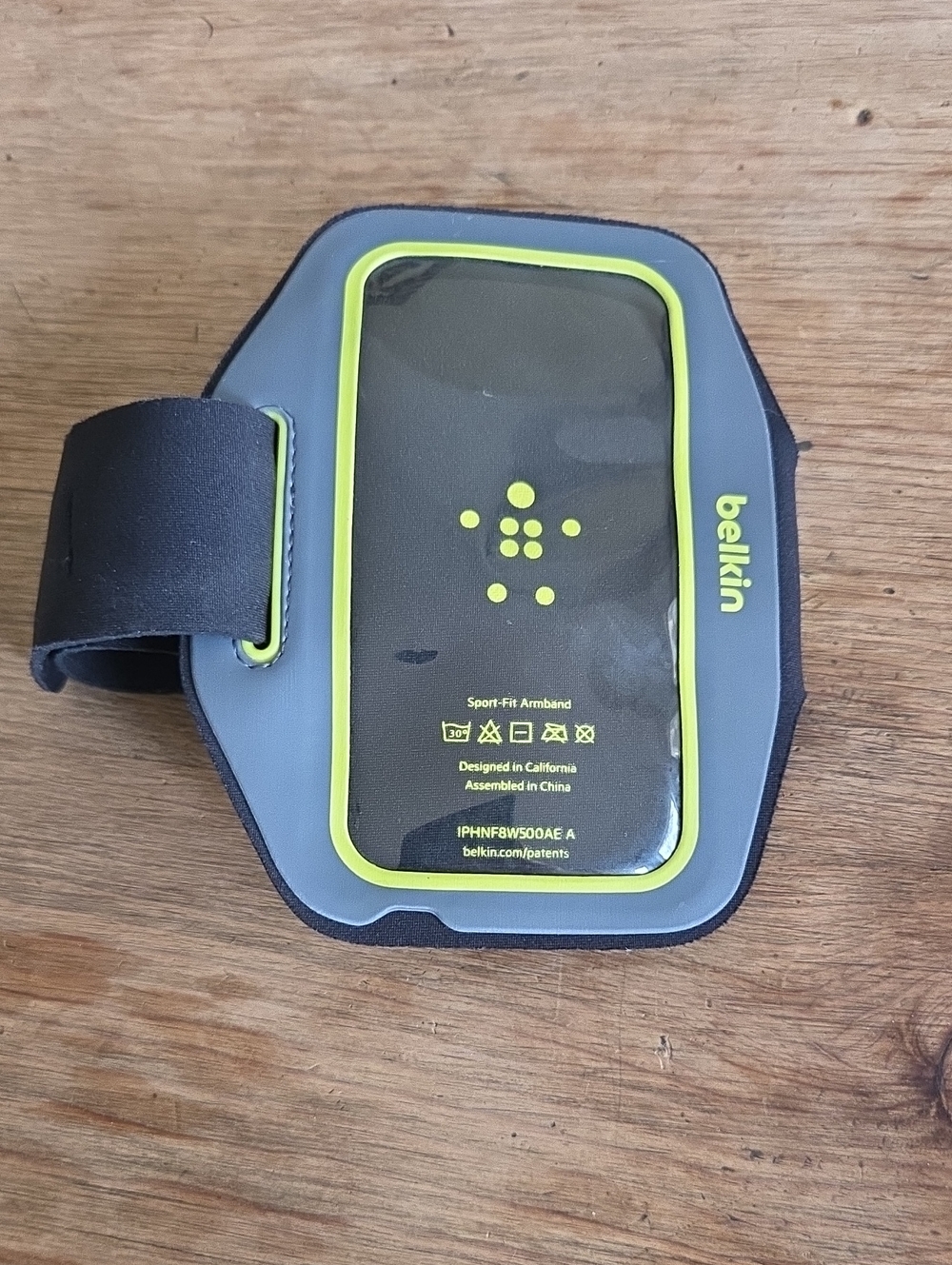 belkin Gray and Neon Green Sport Armband